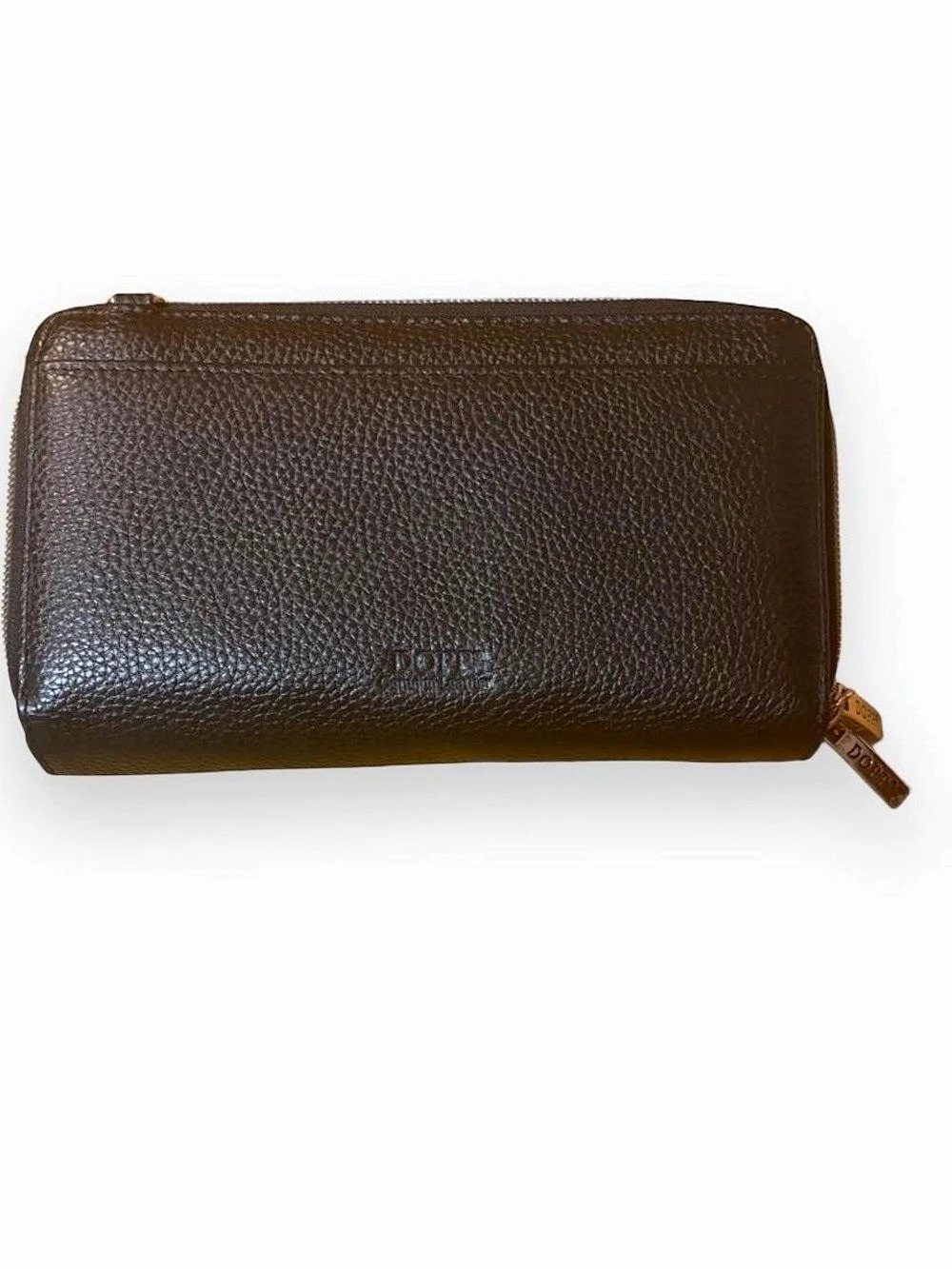 DOPP Zip-Around Wallet black leather - polka dot interior